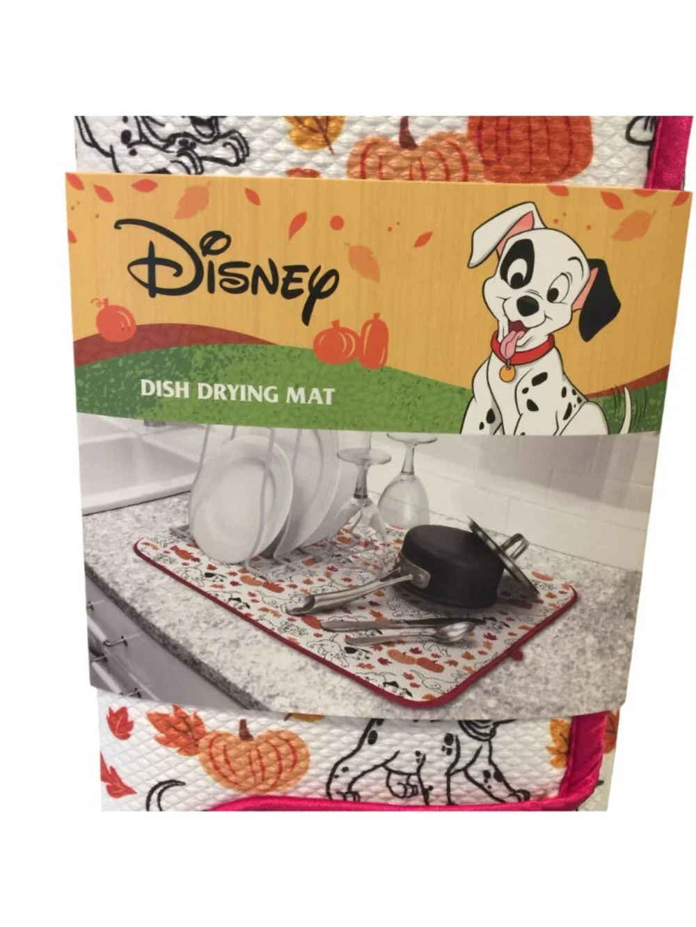 Disney 101 Dalmatians Autumn Themed Pumpkins Dish Drying Mat 16